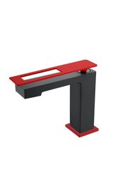 Boheme Q 141-BR Смеситель для раковины, цвет: черный матовый, красный фото