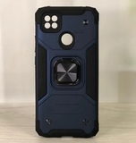 Противоударный чехол Strong Armour Case с кольцом для Xiaomi Redmi 9C (Синий)