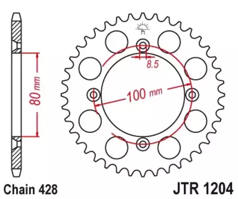 Звезда ведомая JTR1204 49