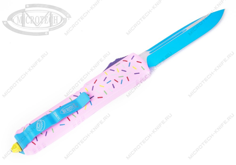 Нож Microtech Ultratech 121-1DW Exclusive Dessert Warrior Donut Pink - фотография 