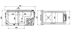 Компрессорный автохолодильник Alpicool ET36 (Двухкамерный, 12V/24V/220V, 36л)