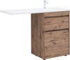 Aquanet 333648 Тумба Токио 58 напольная 2 ящика цв. Дуб Веллингтон (333648)