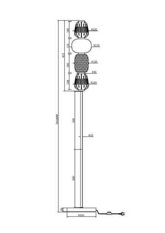 Напольный светильник Maytoni Pattern MOD267FL-L32G3K