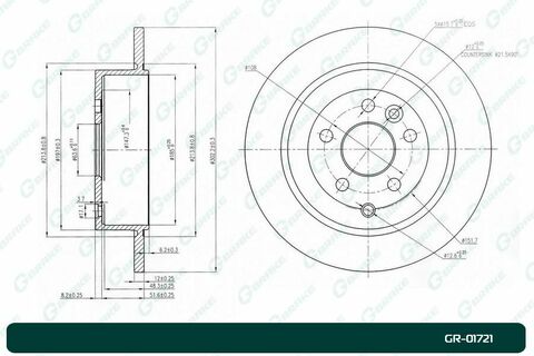 Диск тормозной G-brake  GR-01721