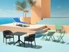 Стол пластиковый Siesta Contract Paris Table 80, черный, 800х800х740 мм, черный