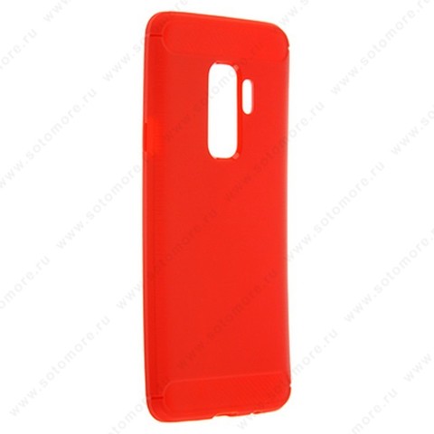 Накладка Carbon 360 силиконовая для Samsung Galaxy S9 Plus красный