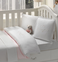 Детское постельное белье с покрывалом Tivolyo home Couple Bebe розовое