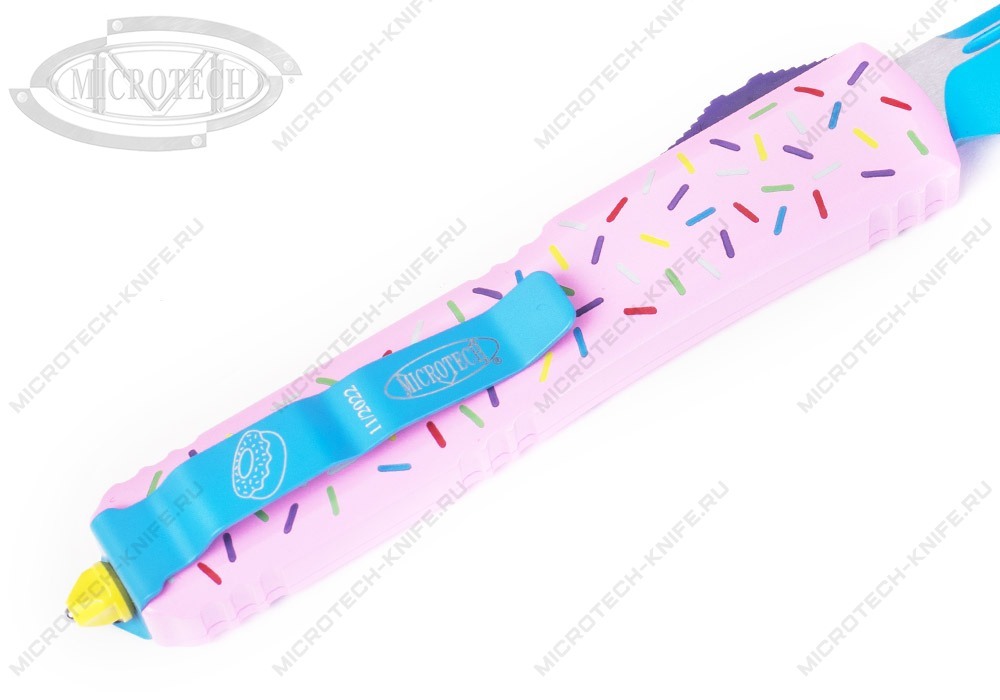 Нож Microtech Ultratech 121-1DW Exclusive Dessert Warrior Donut Pink - фотография 