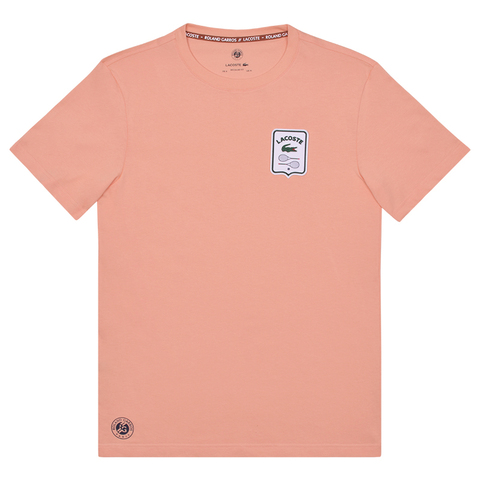 Теннисная футболка Lacoste Sport Roland Garros Edition Badge T-shirt - clair orange