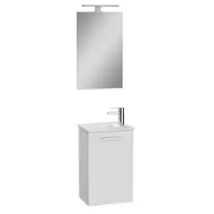 Vitra 69576 Mia комплект мебели, 40 см, с дверцами, (тумба, раковина, зеркало), цвет белый глянец фото