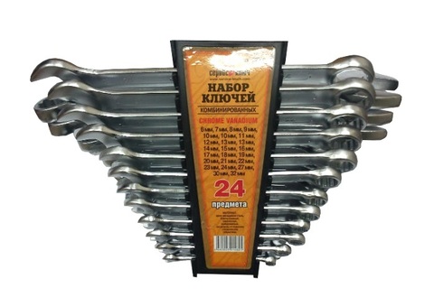 Набор ключей 24 предметов (6-24, 27,30,32) холодный штамп CR-V СЕРВИС КЛЮЧ (70040)