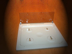 Щиток для плиты стеклянный Ширина 560 мм Высота 200 мм (медь)