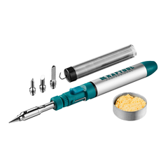 KRAFTOOL SolderGas, 70 B, 30 - 70 Вт, 1300°С, горелка, фен, набор 8 в 1, газовый паяльник (55504-H8)