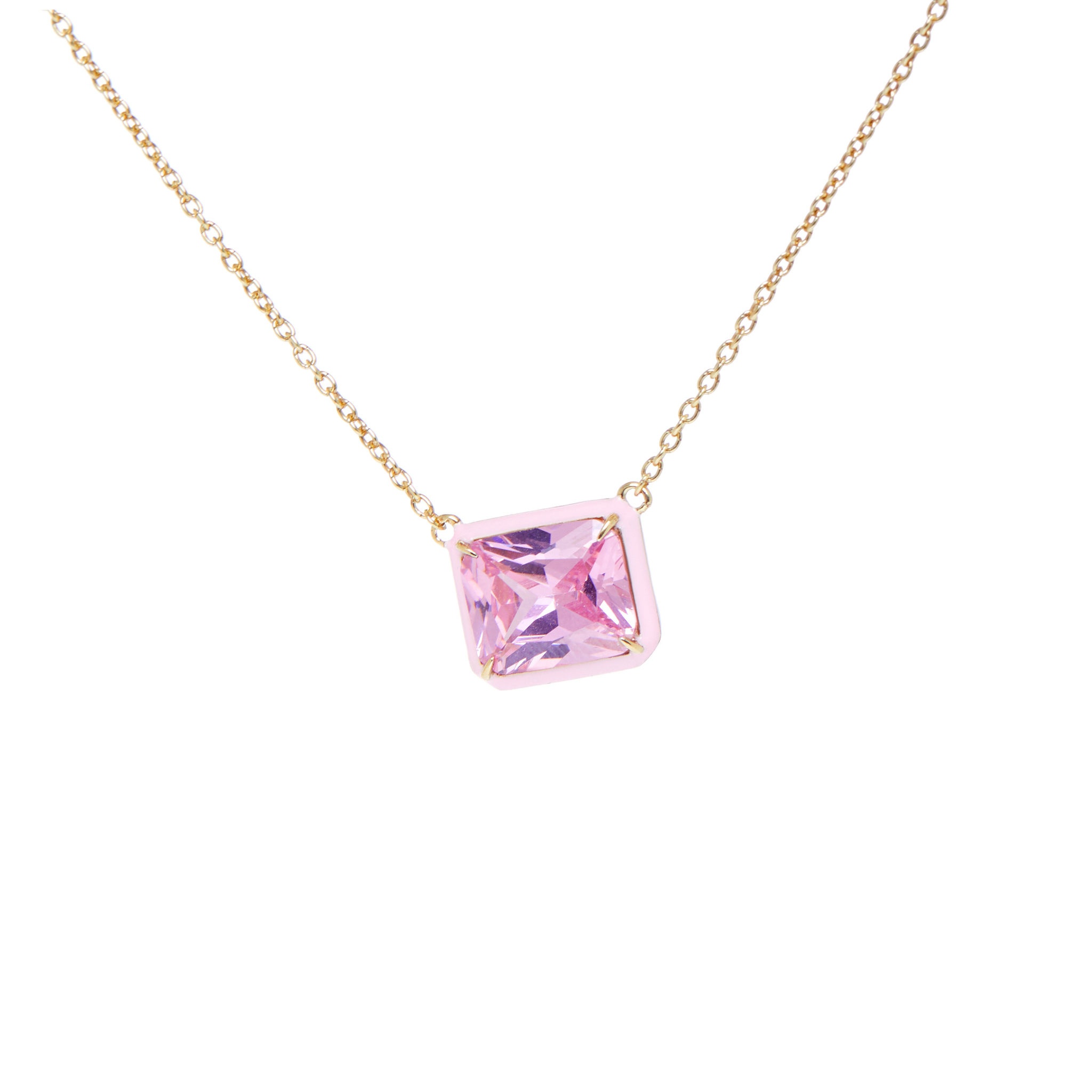VIVA LA VIKA Колье Square Macaroon Necklace – Pink