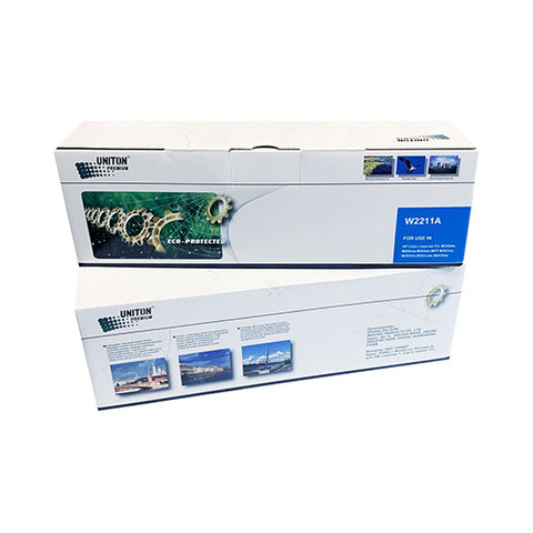 Картридж W2211A (207A) для HP Color LJ M255/MFP M282/M283 голубой (1,25K, с чипом APEX) UNITON Premium GREEN LINE (Eco Protected)