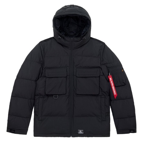 Куртка Alpha Industries Hooded Puffer Black (Черная)