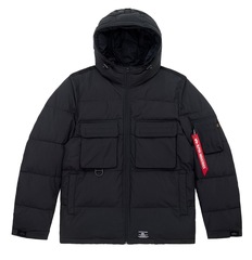 Куртка Alpha Industries Hooded Puffer Black (Черная)