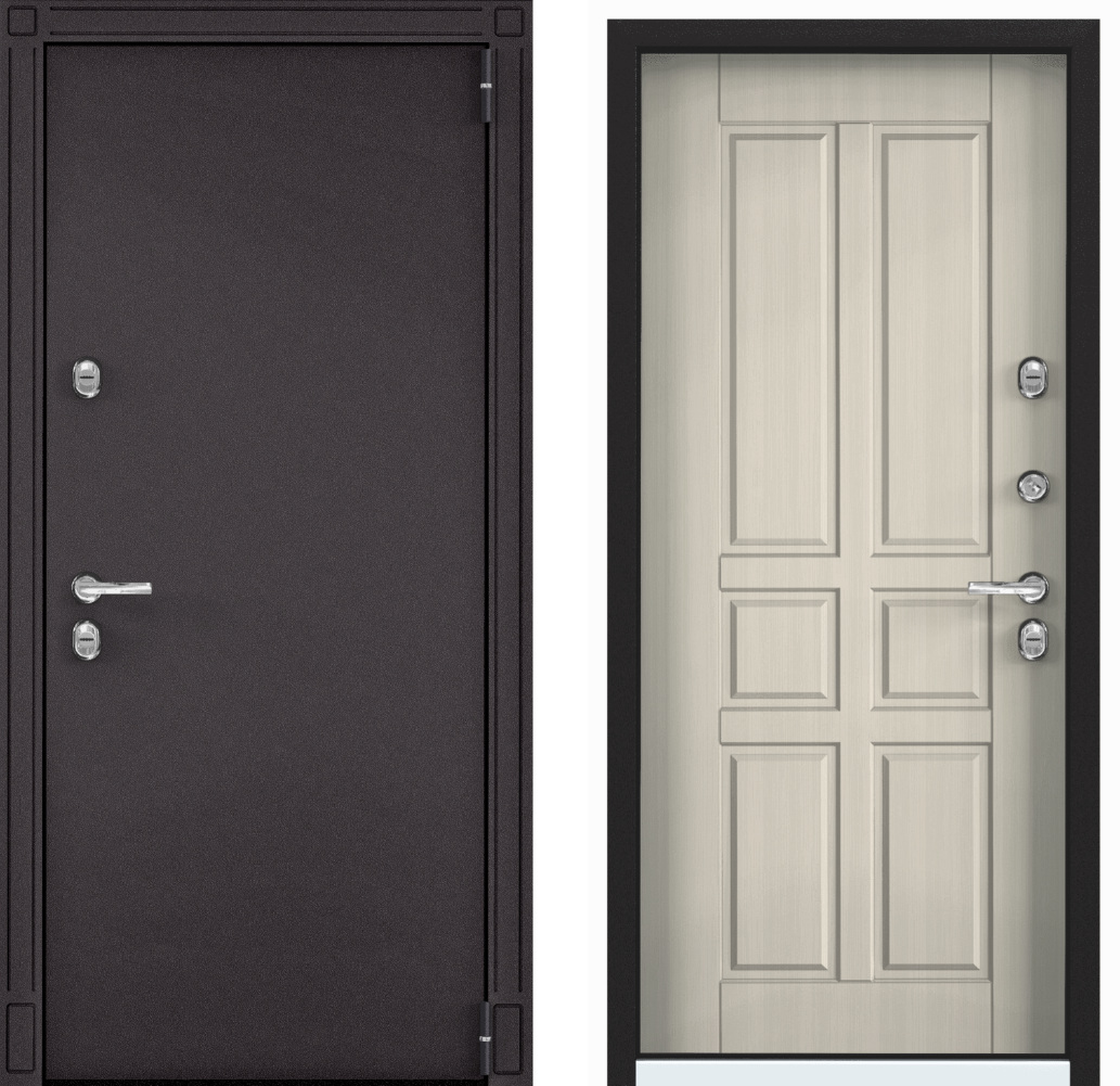 Входные двери в дом Входная стальная дверь Torex Snegir 55 MP букле коричневый белый перламутр S55-NC-4 SNEGIR_55_MP-2.png