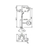 Душевая система внешнего монтажа со смесителем 105,4 см с верхней лейкой 20х20 см Ideal Standard IdealRain Eco B1098AA