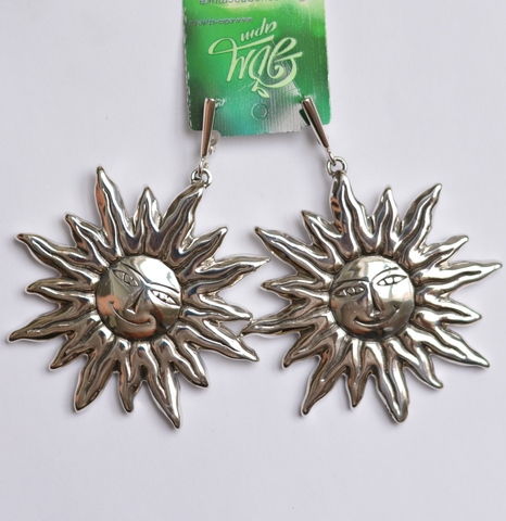 Солнышко (серьги из серебра)