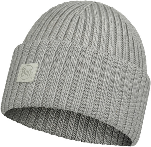 Вязаная шерстяная шапка Buff Hat Wool Knitted Ervin Light Grey фото 1