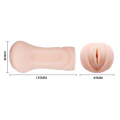 Телесный мастурбатор-вагина с эффектом смазки - 