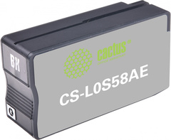 Картридж струйный Cactus CS-L0S58AE 953 черный (58мл) для HP OJ 7720 Pro, 7730, 7740, 8210