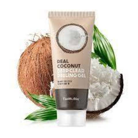 FarmStay Пилинг гель для умывания с экстрактом кокоса Real coconut deep clear peeling gel 100 мл.