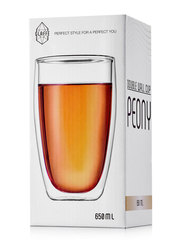 Стеклянный стакан с двойными стенками "Peony", 650 мл