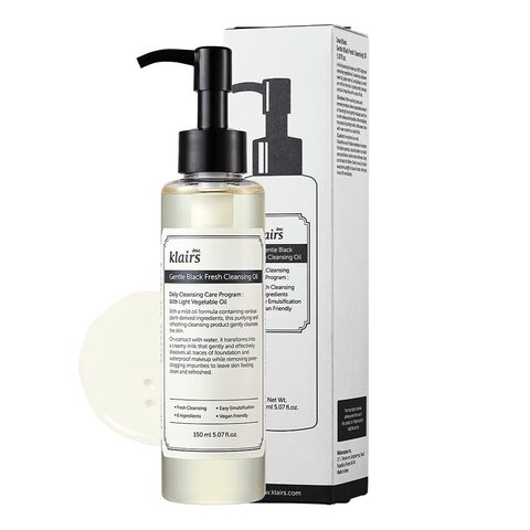 Гидрофильное масло DEAR, KLAIRS Gentle Black Fresh Cleansing Oil  150 мл