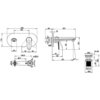 Villeroy&Boch O'Novo Start TVW10511211061 Смеситель для раковины, Villeroy&Boch, O.Novo Start, тип открывания воды-рычажный, тип регулирования воды-керамический картридж, тип установки-встраиваемый, отверстия для монтажа-2, высота, мм-115, вынос изли