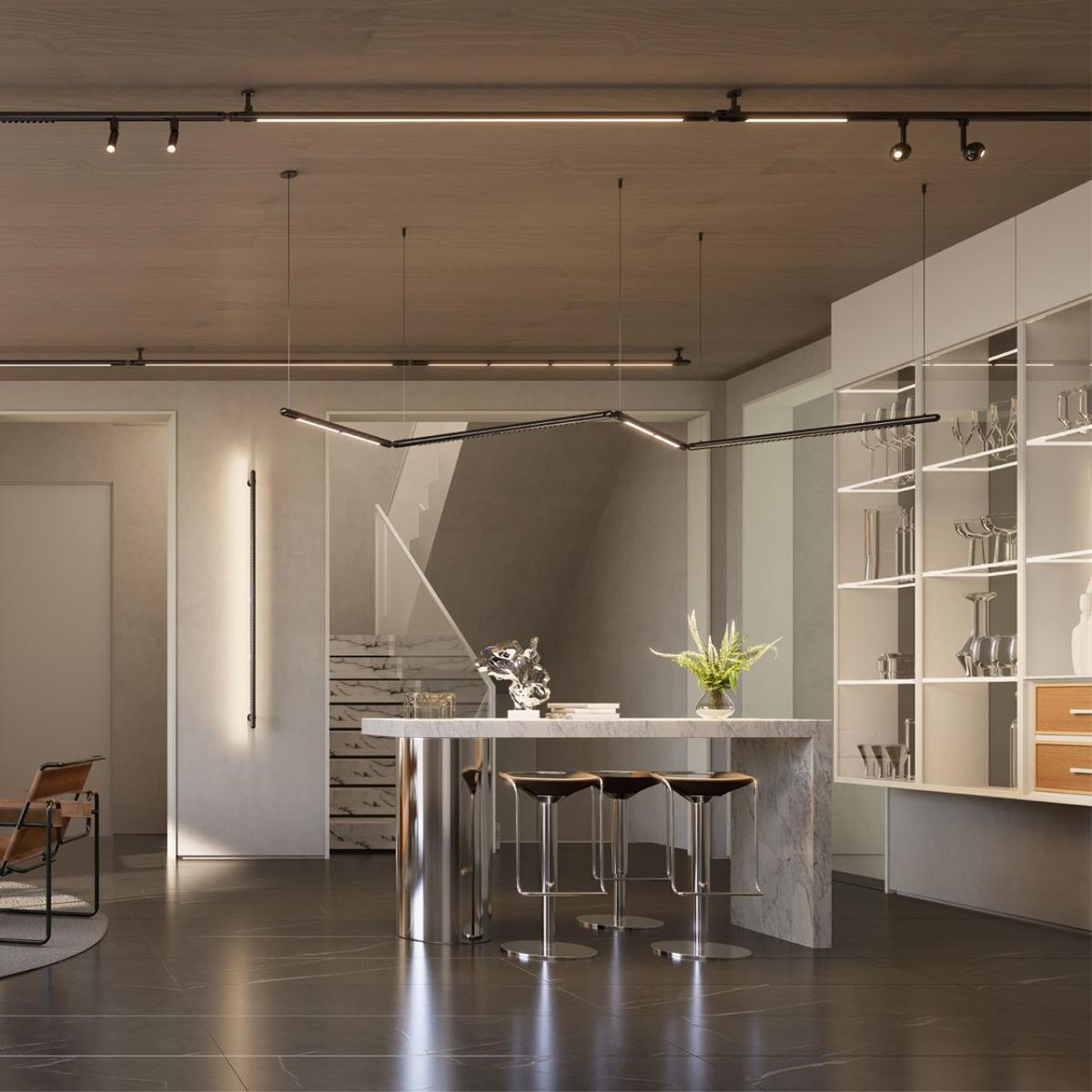 Трековый светодиодный светильник Novotech Konst Glat 359362