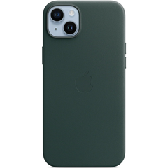 Кожаный чехол с поддержкой MagSafe Apple Leather Case для iPhone 14 Plus, Forest Green (Зеленый лес)