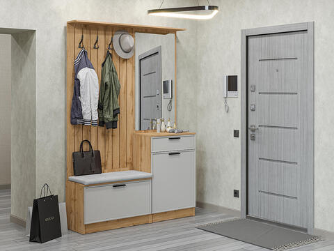 Прихожая Стиль-02 Grey Silk Дуб Вотан