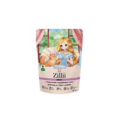 Влажный корм для кошек ZILLII (Зилли) Adult Cat Veal 0,085кг телятина с индейкой в соусе для кошек. 12 штук
