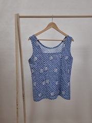 Майка Мк-440Х/голубой-ромашка