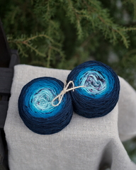 Градиент "Морской в крапинку" 80 г шерсть