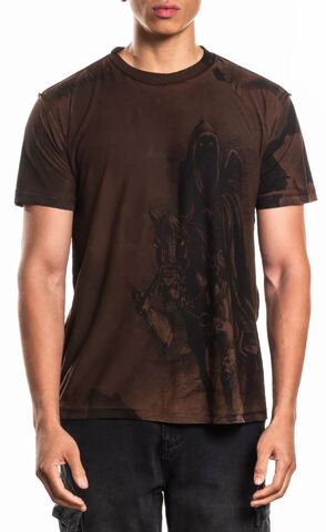 Affliction | Футболка двусторонняя мужская Wage Chaos Tee A28177 обратная сторона перед