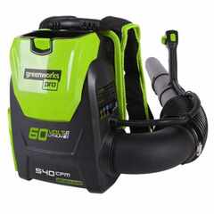 Воздуходувка Greenworks GD60BPB 60V (225 км/ч) ранцевая аккумуляторная , без АКБ и ЗУ
