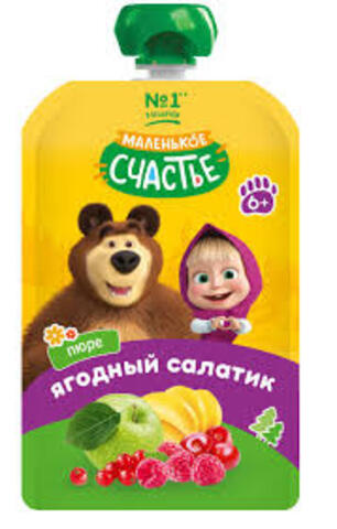 Пюре МАША И МЕДЬВЕДЬ ягодный салатик 85г