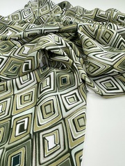 Вискоза штапель Зеленый ромб