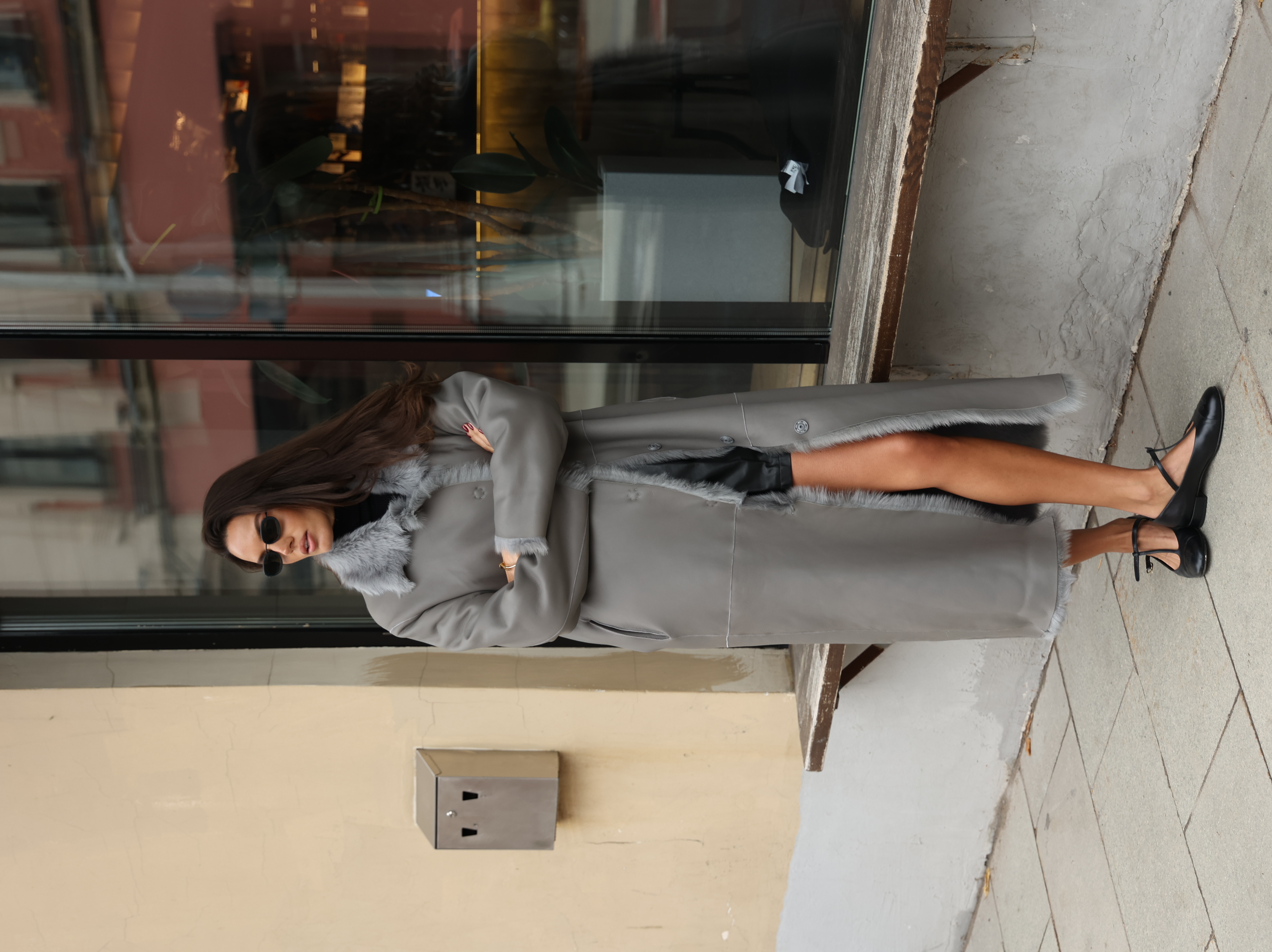 Двустороннее пальто-дубленка Toscana