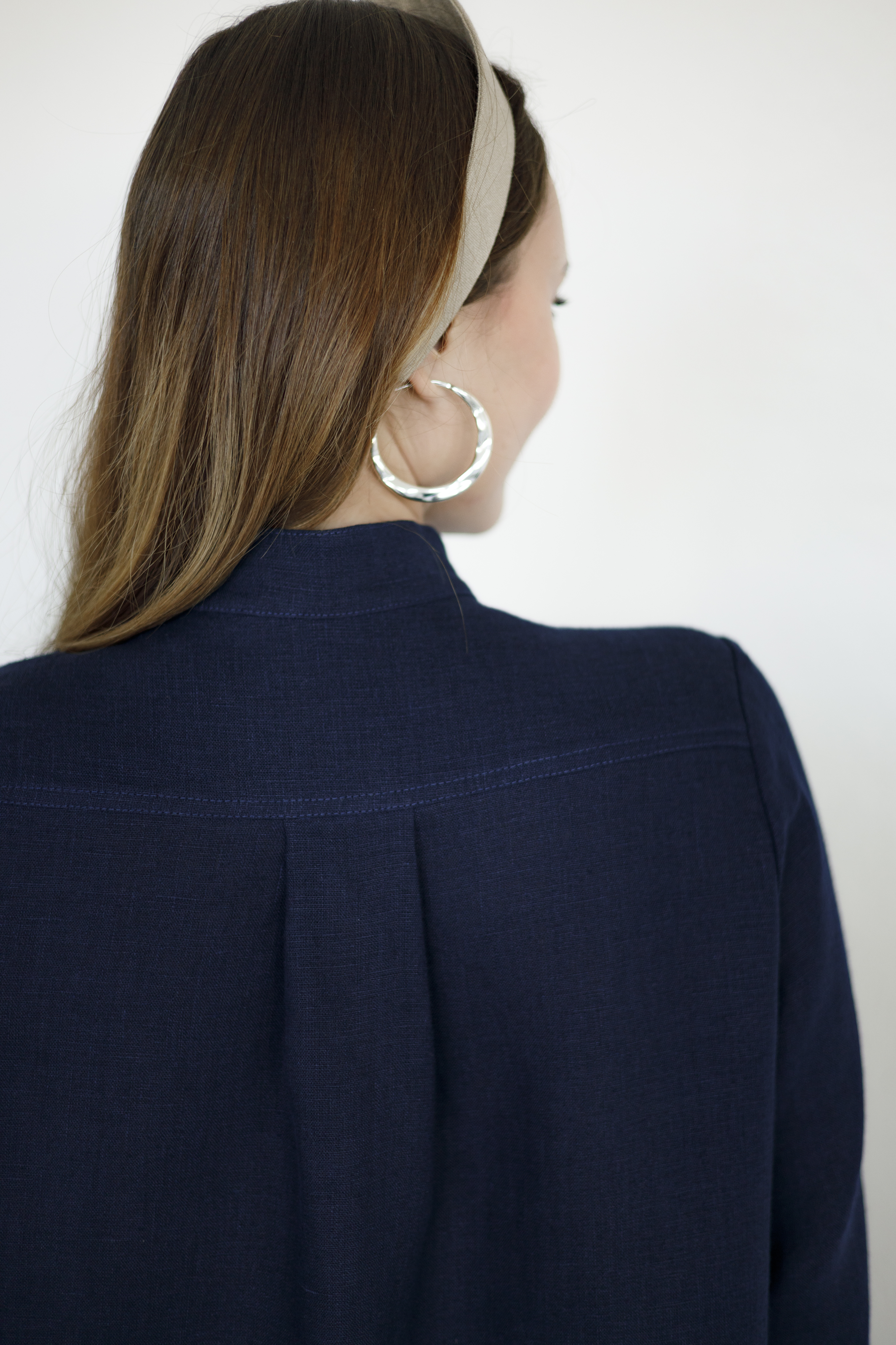 Платье миди льняное Бегония