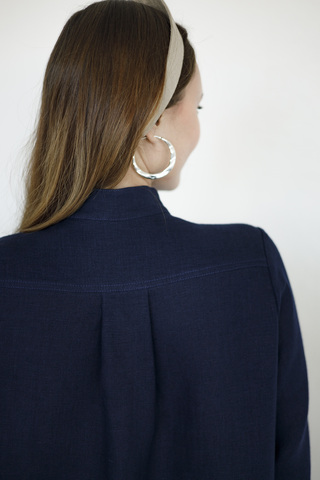 Платье миди льняное Бегония