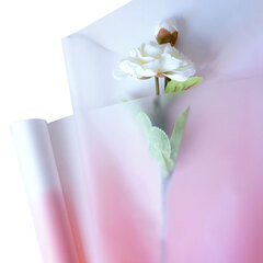 Упаковочная пленка/для цветов, Градиент, Розовый, 0,6*9 м