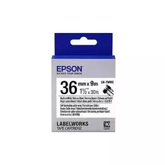 Картридж для ленточного принтера LK-7WBC Cable wrap Blk/Wht 36/9