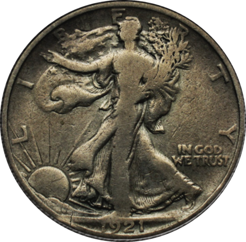 50 центов Walking Liberty 1921