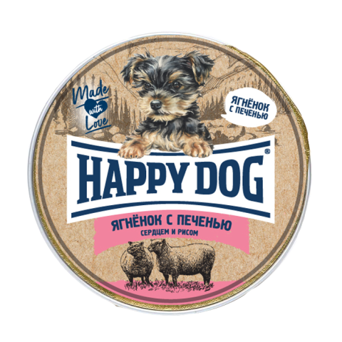 Happy Dog Natur Line консервы для собак паштет (ягненок с печенью,сердцем и рисом) 125 гр