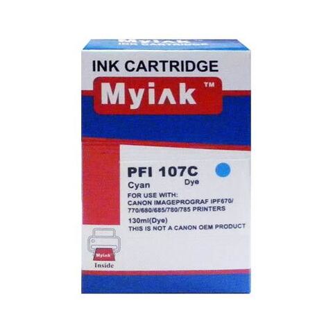 Картридж MyInk для CANON PFI-107C IPF 670/680/685/770/780/785 Cyan (130ml, Dye)