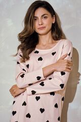 Сорочка женская TARO 3207 HANNAH_Светло-розовый + черный